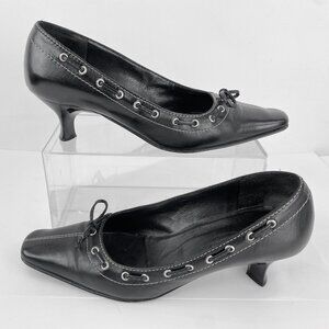 Mapoe Leather Kitten Heels 37.5Designer Shoes Pumps Slip On, Cushioned, Beauty!